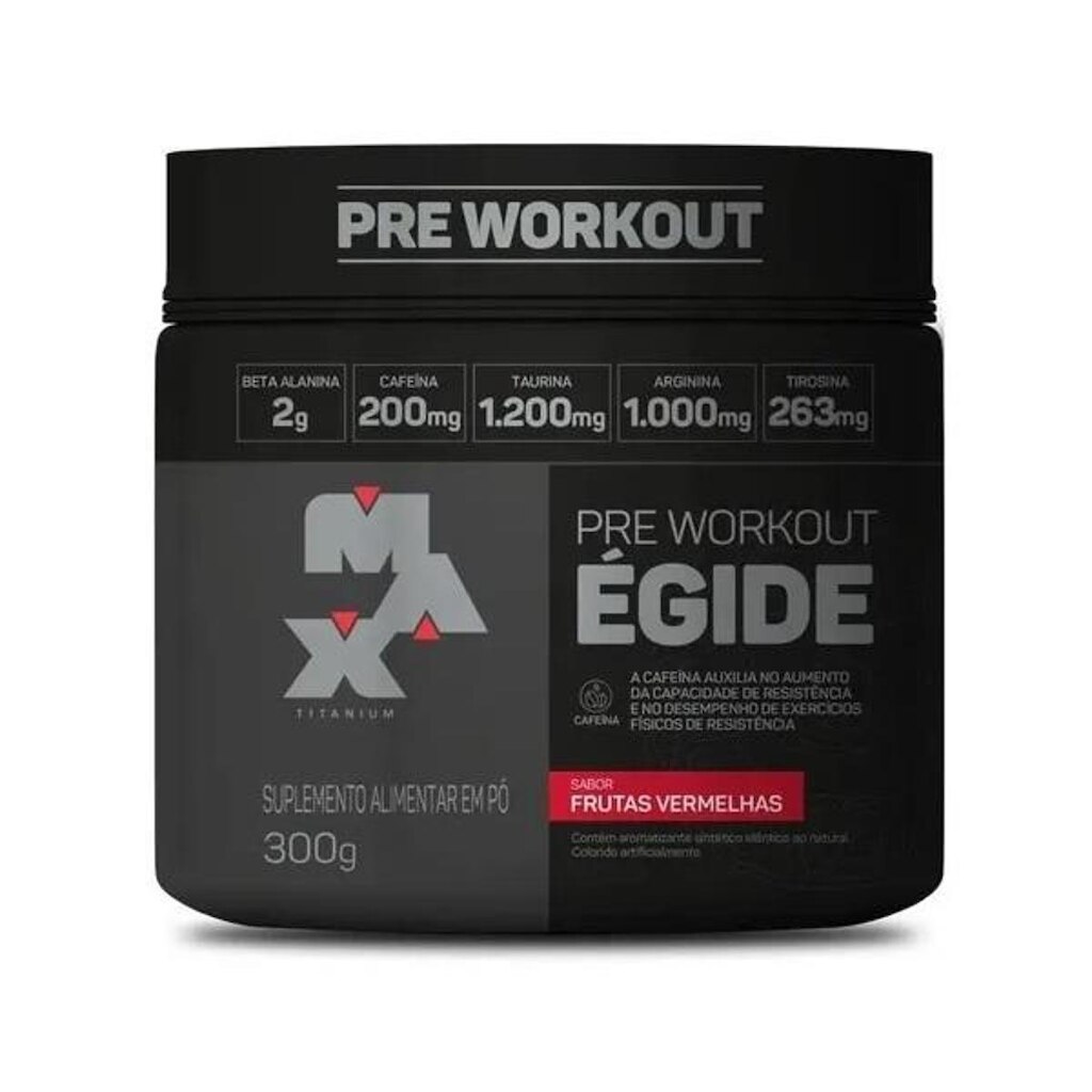 Pre treino Egide Pote 300g Sabores Max Titanium