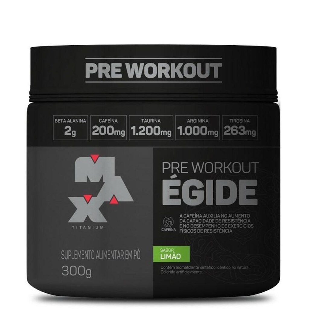 Pré Treino Égide Sabor Limão Pote 300g Max Titanium