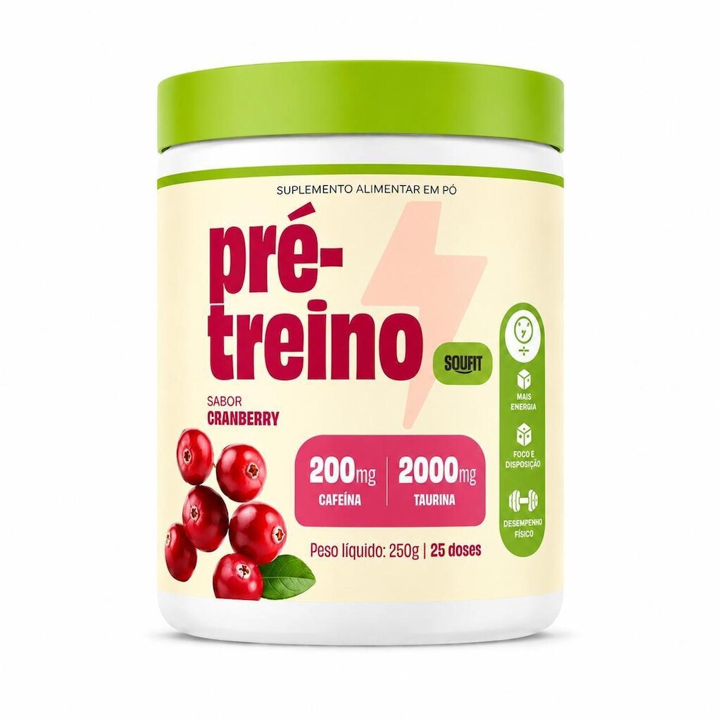 Pré-Treino Em Pó 300g Força Para Treino Soufit Saboroso