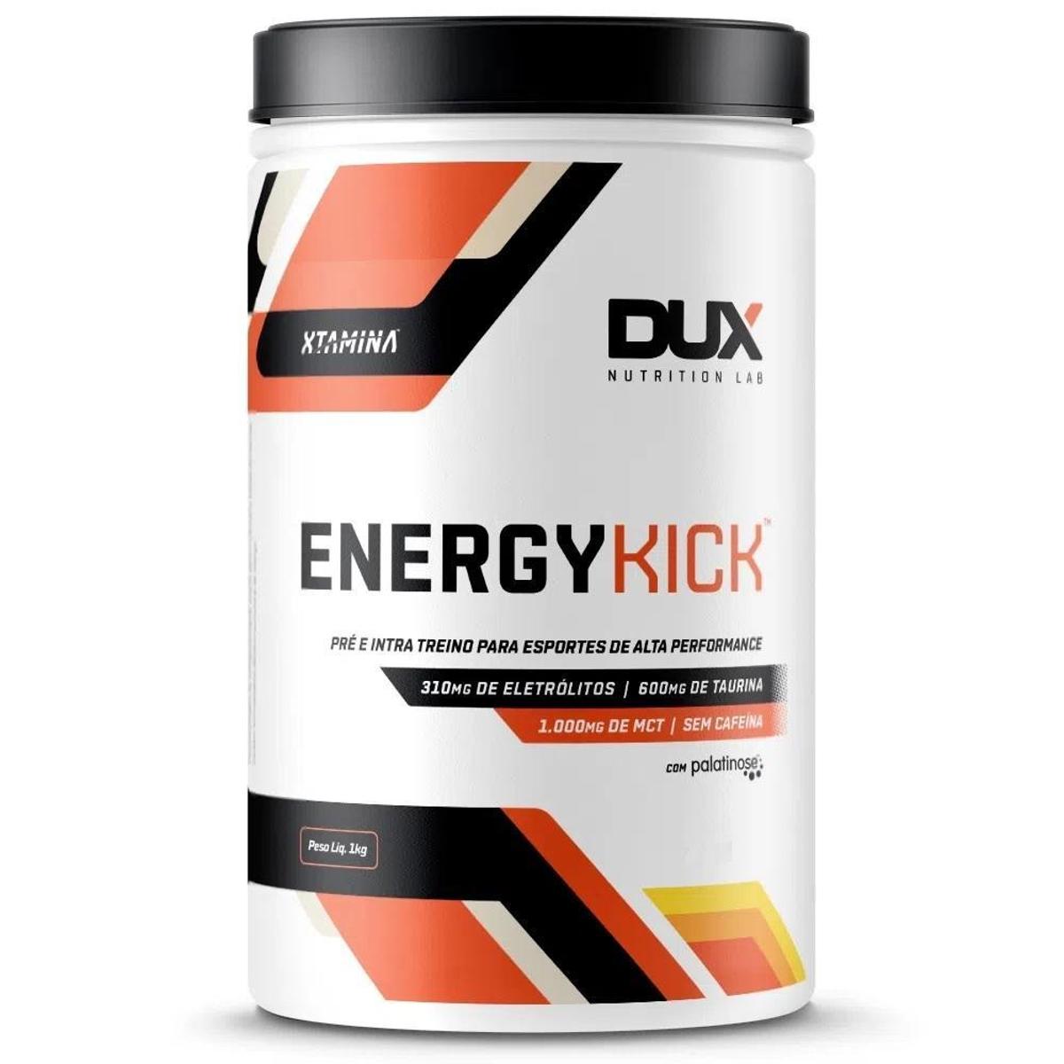 Pre Treino Energy Kick Pote 1000g Sem Cafeina Dux Nutrition - Limão ...