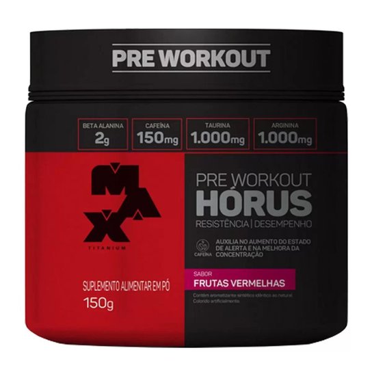 Pré Treino Horus 150g Max Titanium Pote Em Pó Original Validade 11/08/2023 Menor preço em Pré Treino Horus 150g Max Titanium Pote Em Pó Original Validade 11/08/2023