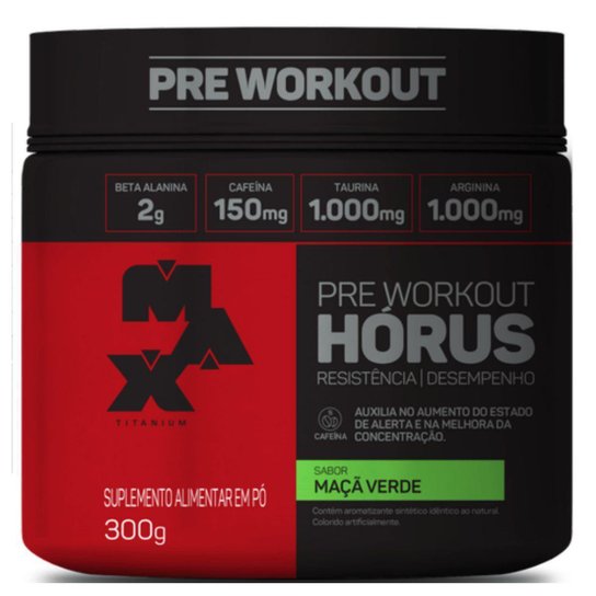 Pré Treino Horus 300g Maça Verde Max Titanium é ruim? Pré Treino Horus 300g Maça Verde Max Titanium é boa?