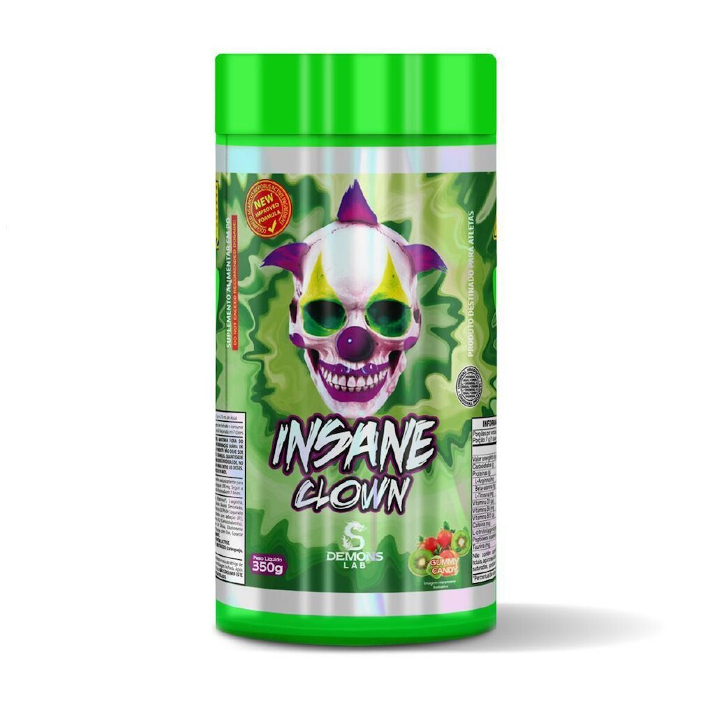 Pré Treino Insane Clown 350g Demons Lab Morango com Kiwi