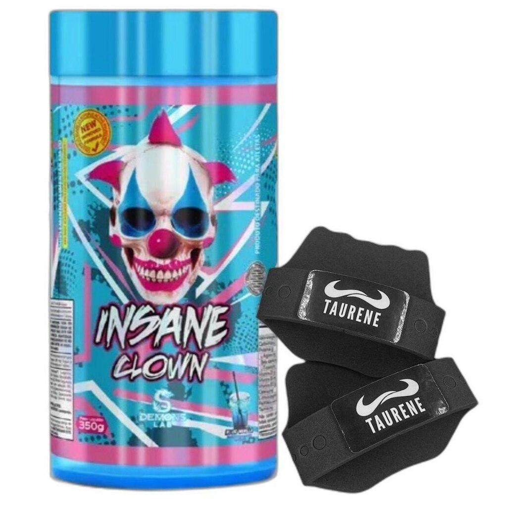 Pre Treino Insane Clown Blue Vanilla 350g  + Luva Demons Lab