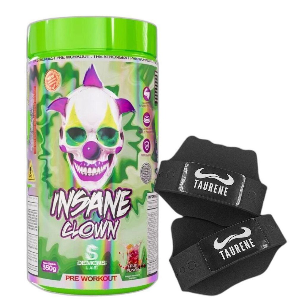 Pre Treino Insane Clown Fruit Punch 350g + Luva - Demons Lab