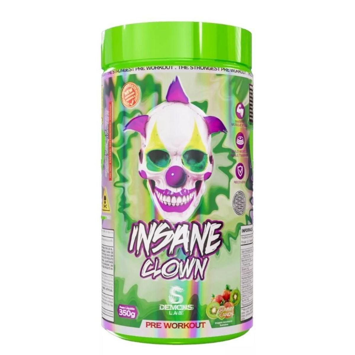 Pre Treino Insane Clown Gummy Candy 350g - Demons Lab Menor preço em Pre Treino Insane Clown Gummy Candy 350g - Demons Lab