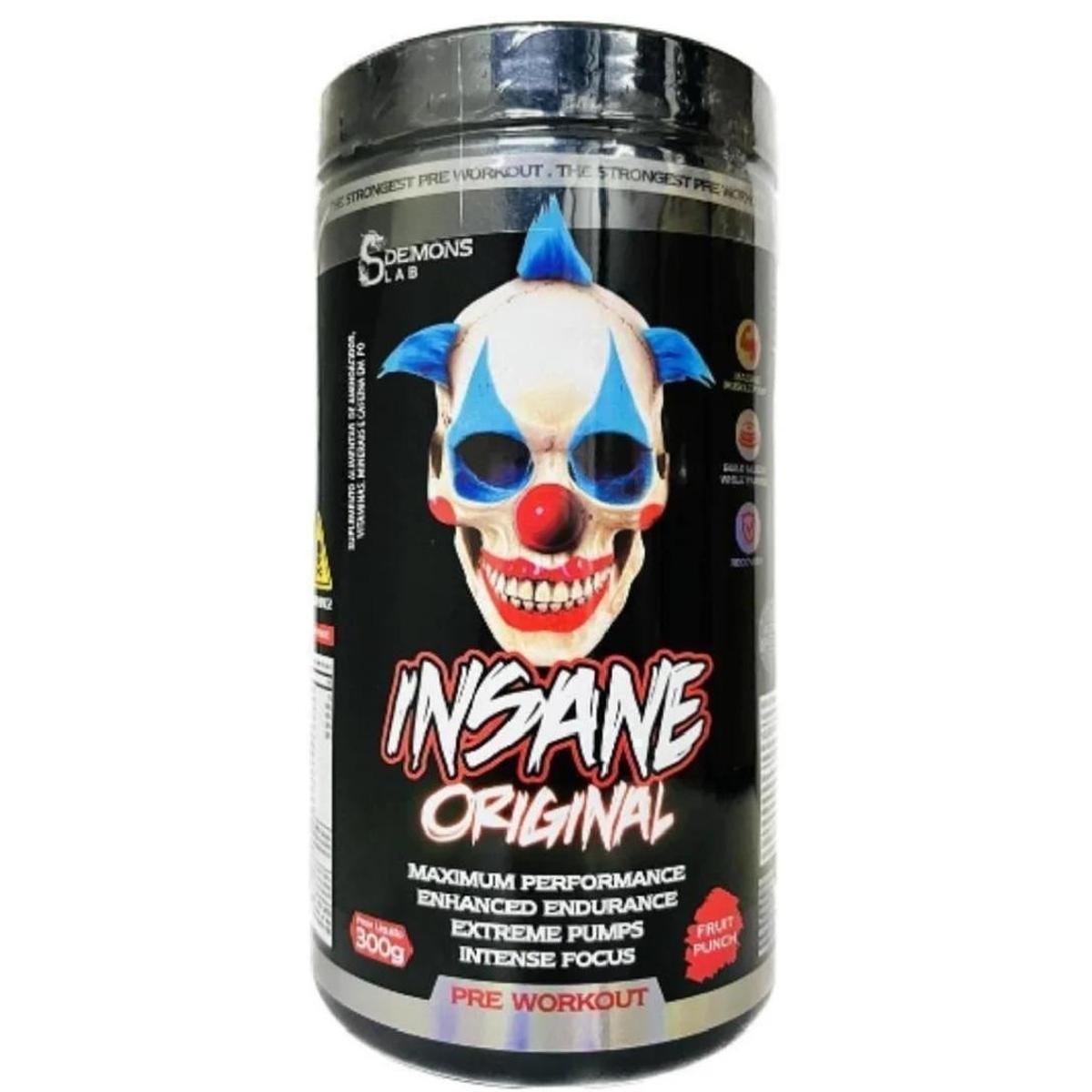 Pre Treino Insane Original Fruit Punch 300g - Demons Lab