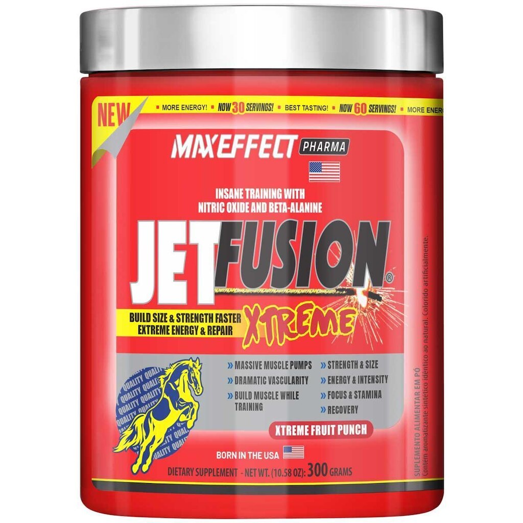 Pre Treino Jetfusion Xtreme Maxeffect 300g Frutas Vermelhas