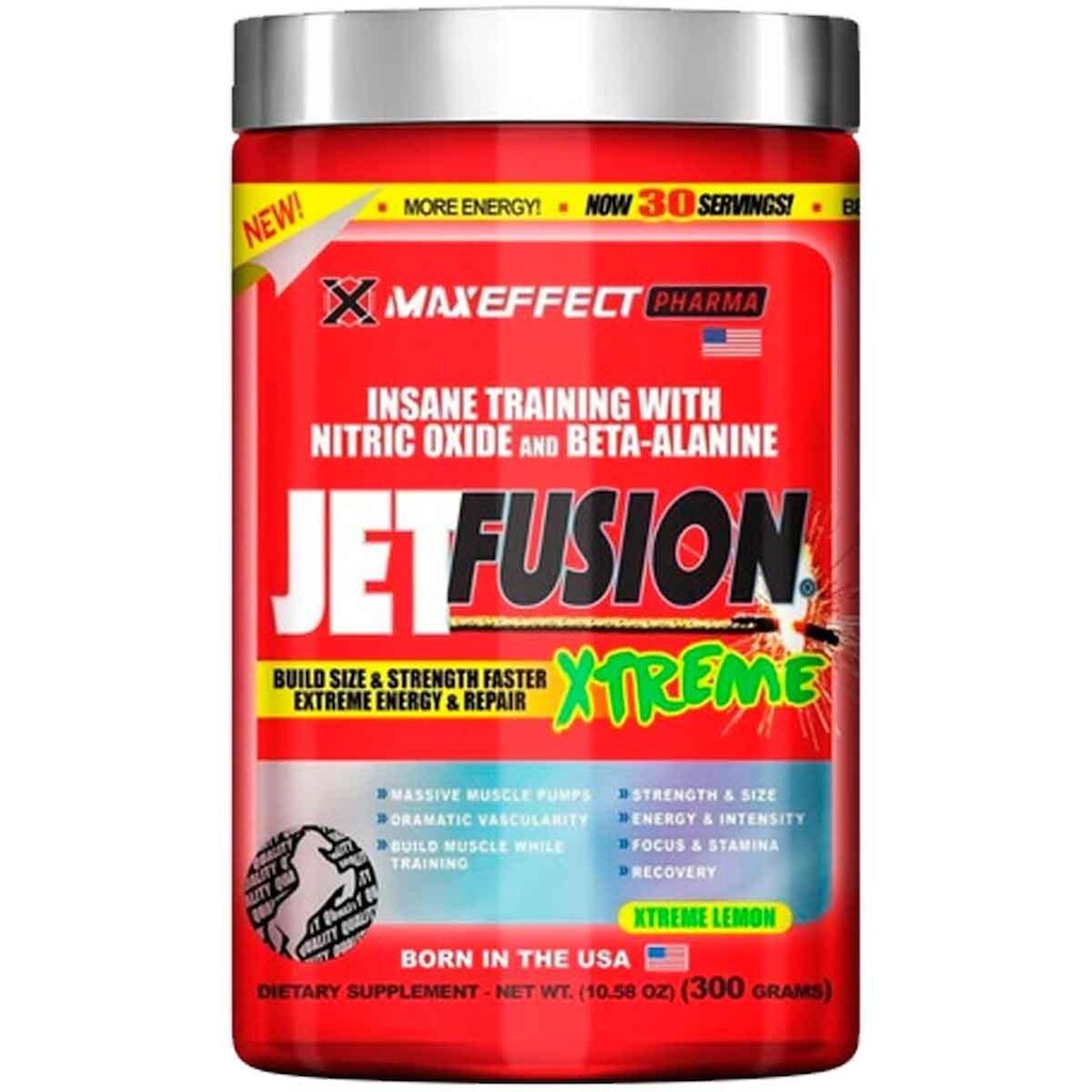 Pre Treino Jetfusion Xtreme Maxeffect 300g Sabor Limão