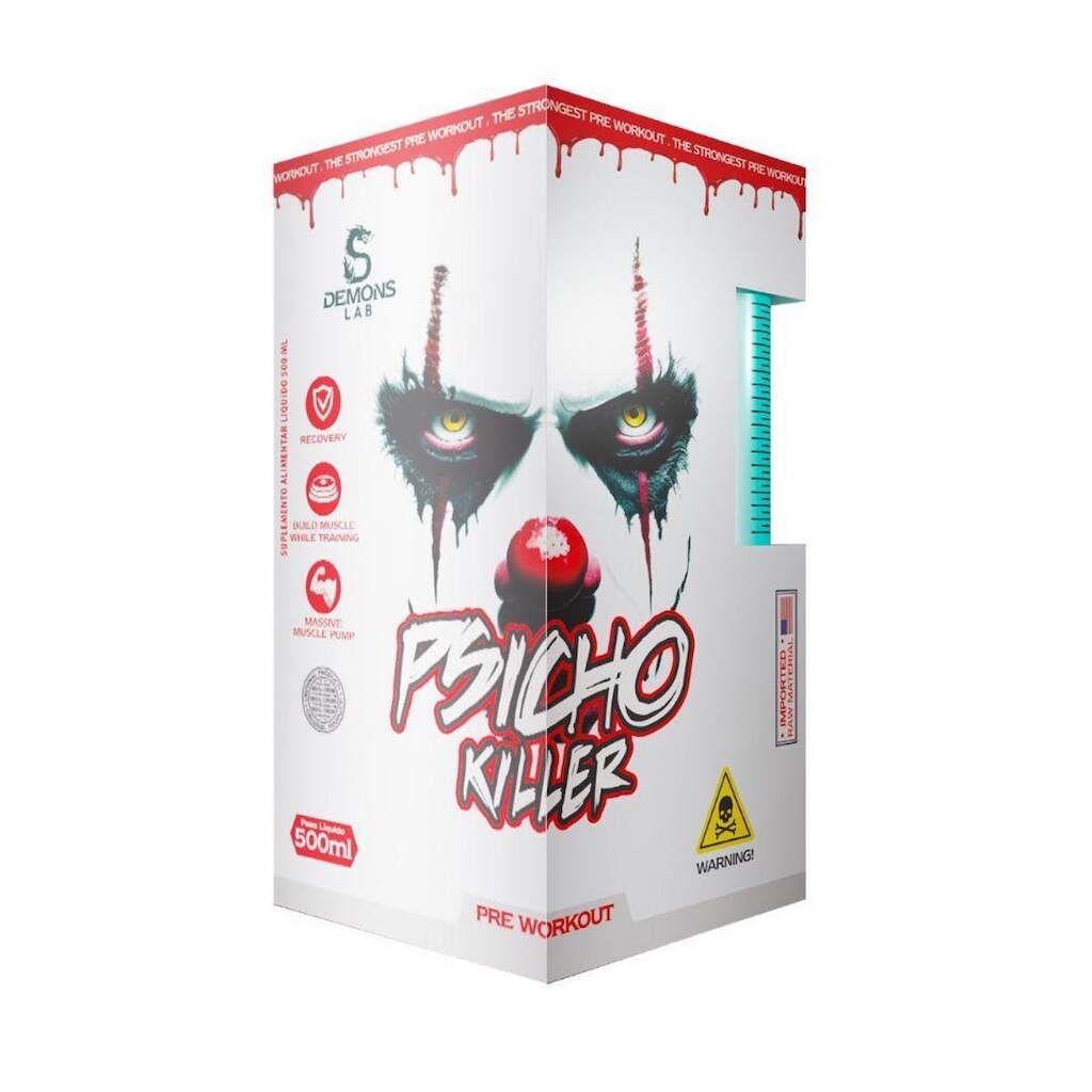 Pre Treino Liquido Psicho Killer Fruit Punch 500ml Demons