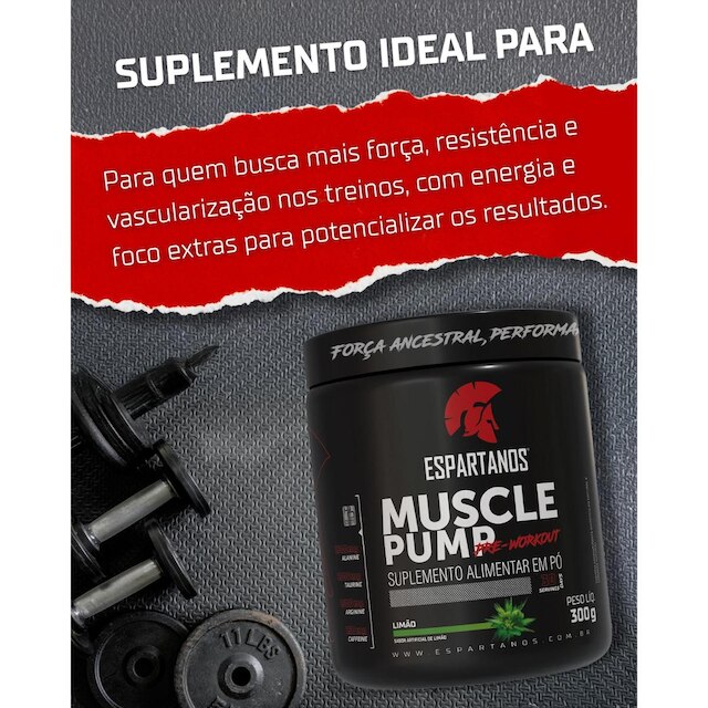Pré Treino Muscle Pump Pre Workout 300g - Espartanos