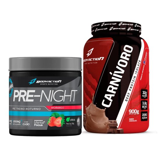 Pre Treino Noturno Sem Cafeína + Whey Isolado Carnívoro 900g Menor preço em Pre Treino Noturno Sem Cafeína + Whey Isolado Carnívoro 900g