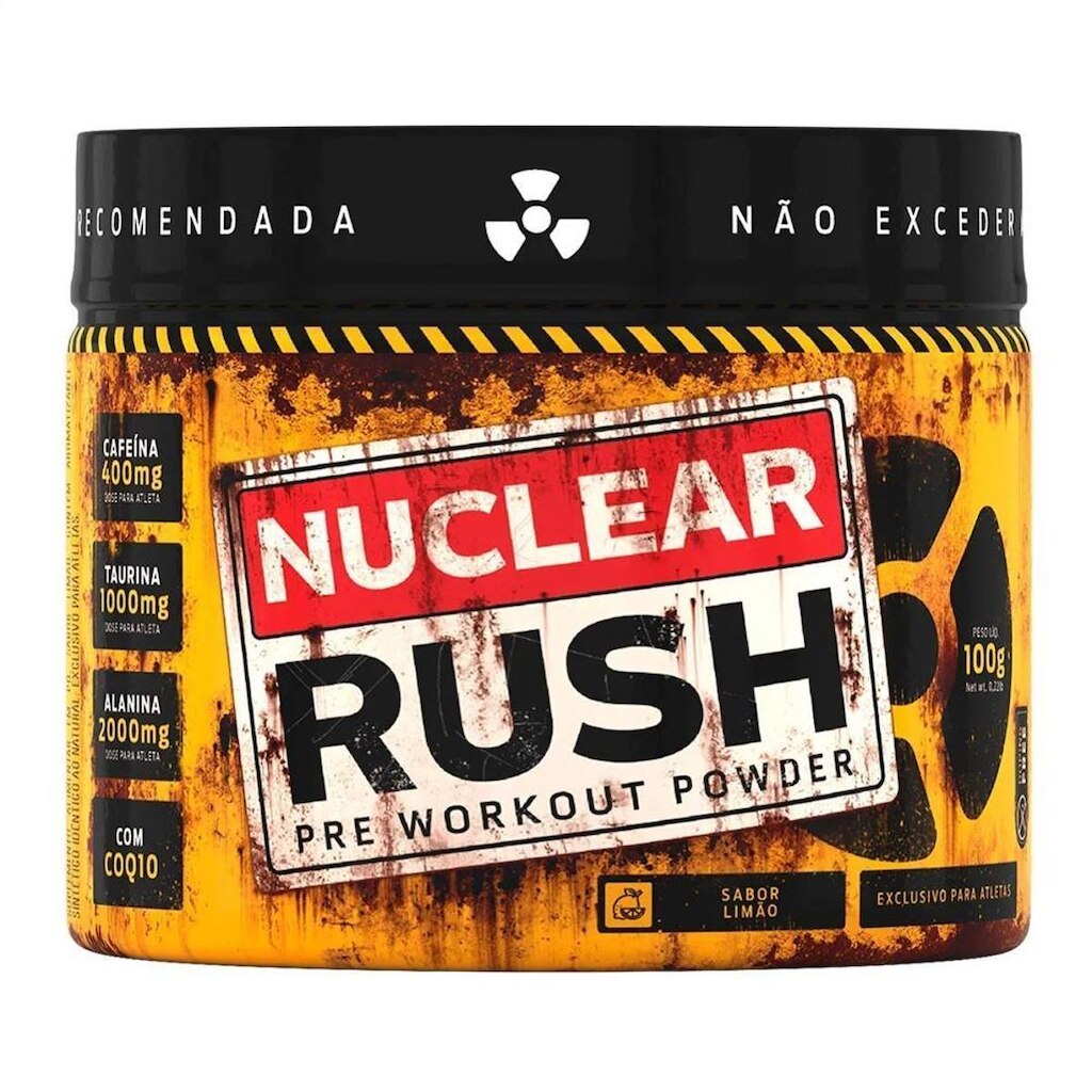 Pré-Treino Nuclear Rush Cafeína 100g  Pré Workout - Body Action
