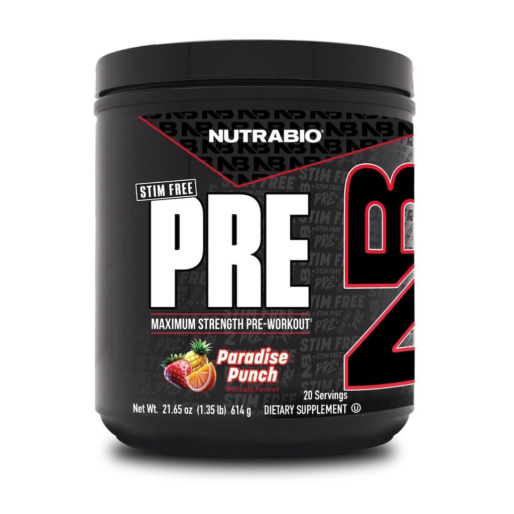 Pré-treino NutraBio Stim-Free para homens Laser Focus 20 Serv