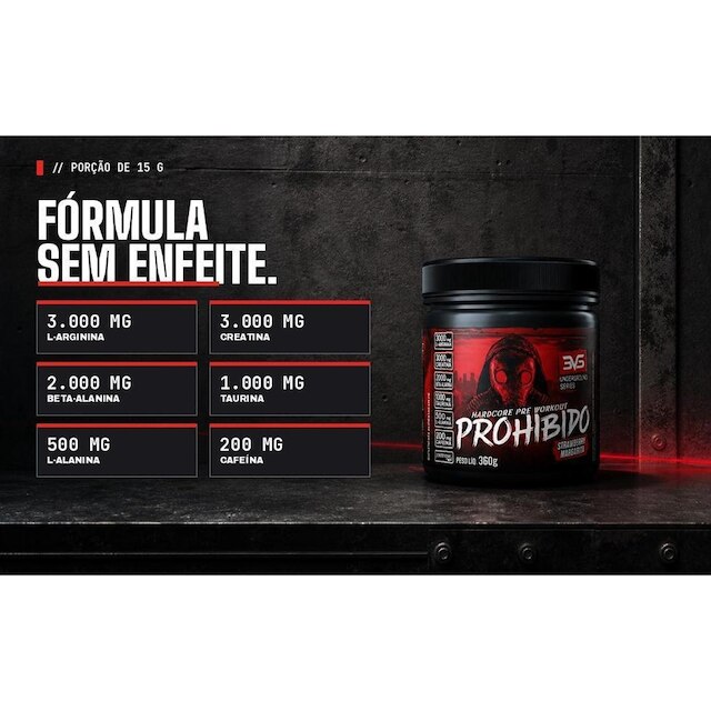 Pre Treino Prohibido 360g 3VS Nutrition