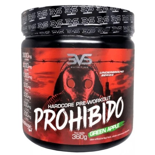 Pré-Treino Prohibido 3VS Nutrition - 360g Menor preço em Pré-Treino Prohibido 3VS Nutrition - 360g