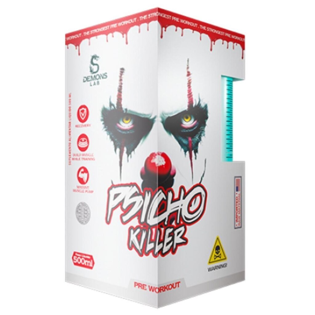 Pré Treino Psicho Killer 500ml - Demons Lab Sabor Fruit Punch