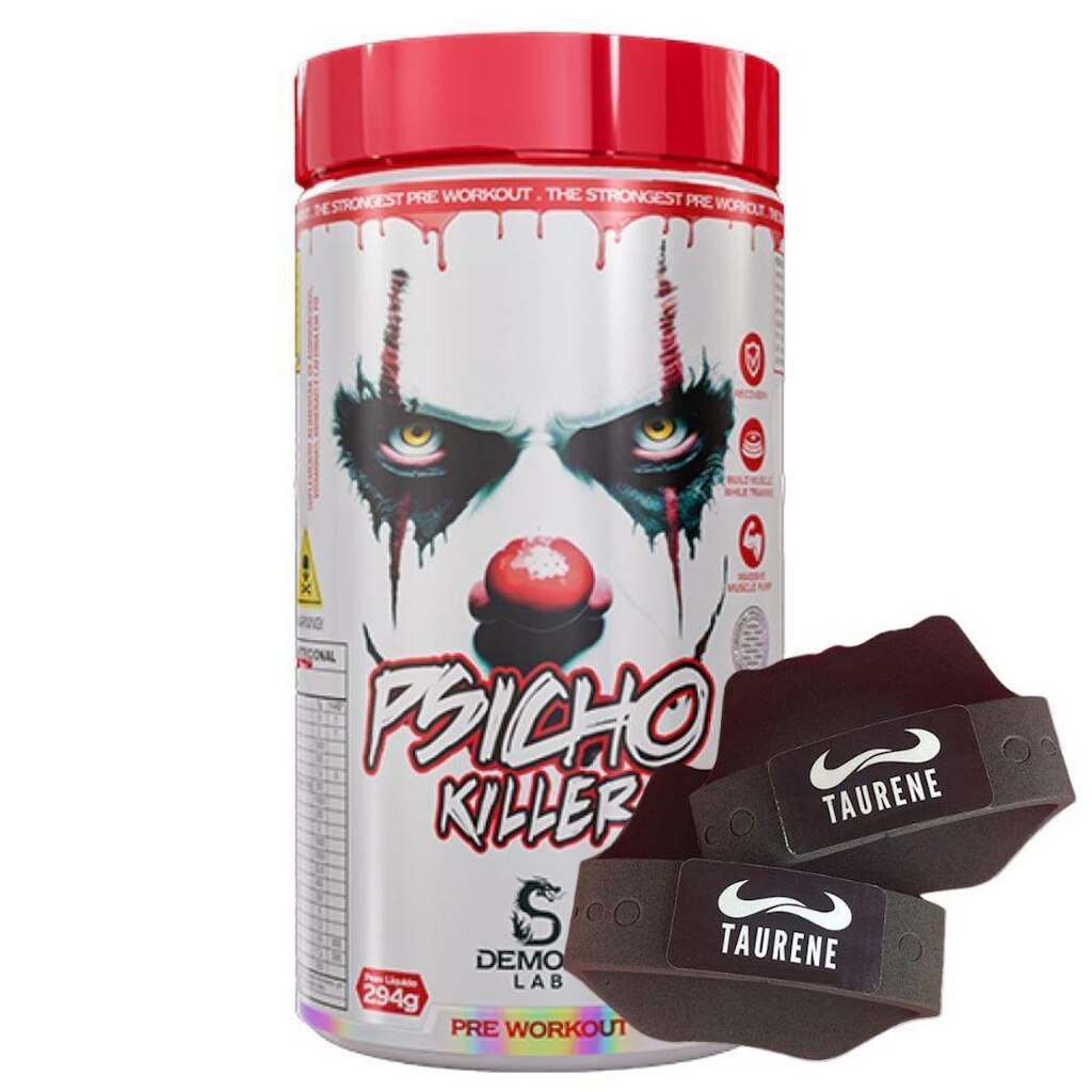 Pre Treino Psicho Killer Yellow Bloody 300g Luva Demons Lab