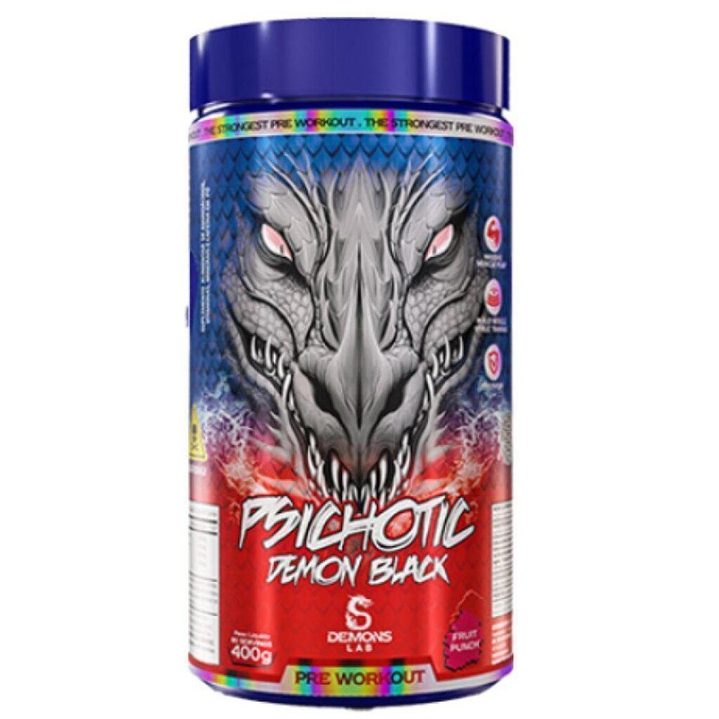 Pre Treino Psichotic Demon Black Fruit Punch 400g Demons Lab