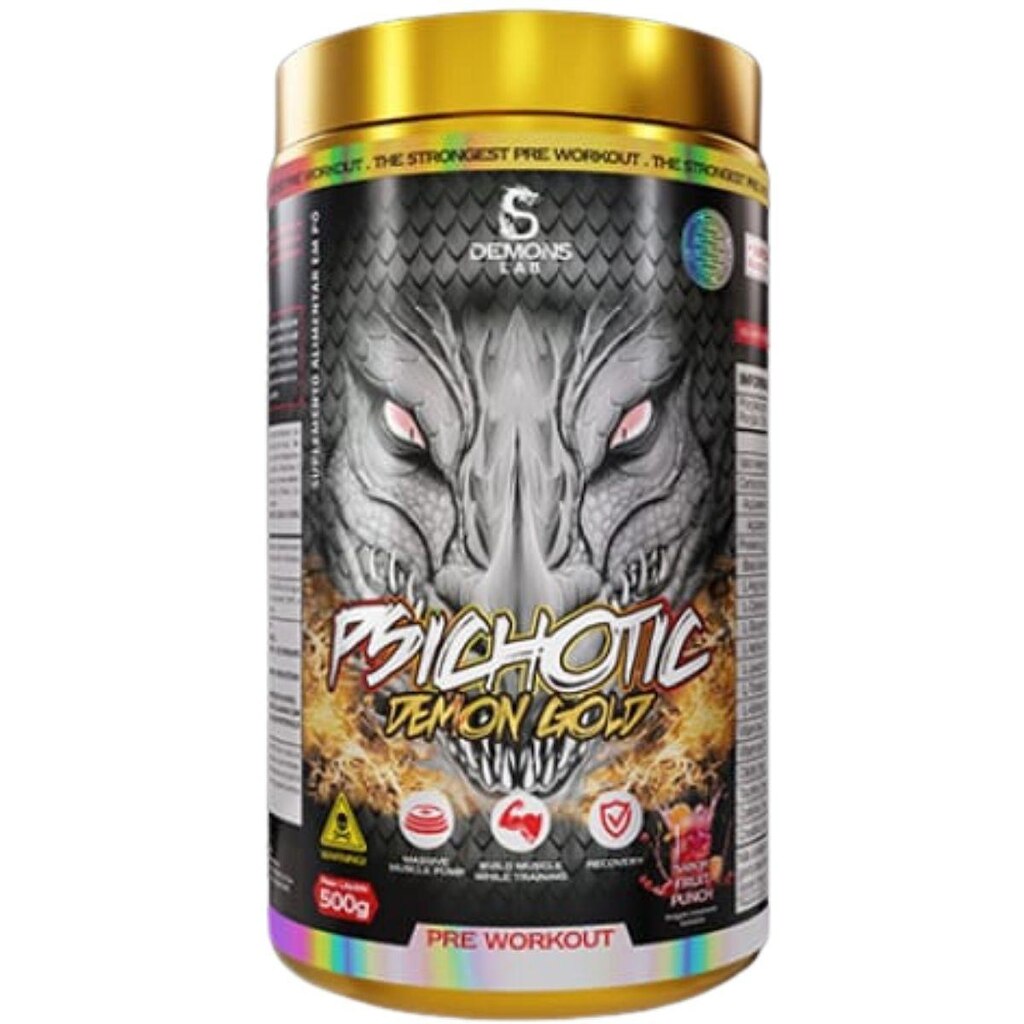 Pré Treino Psichotic Demon Gold 500g Demons Lab