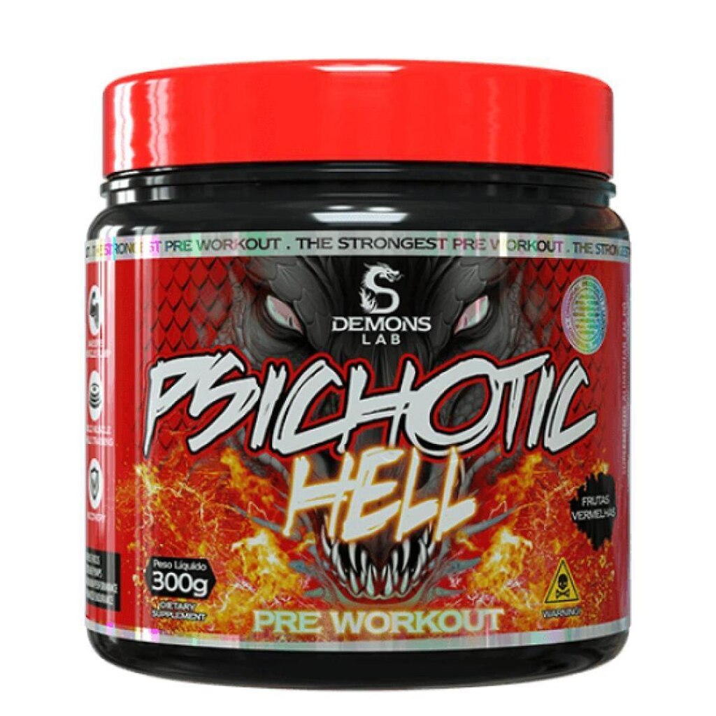Pre Treino Psichotic Hell Frutas Vermelhas 300g - Demons Lab