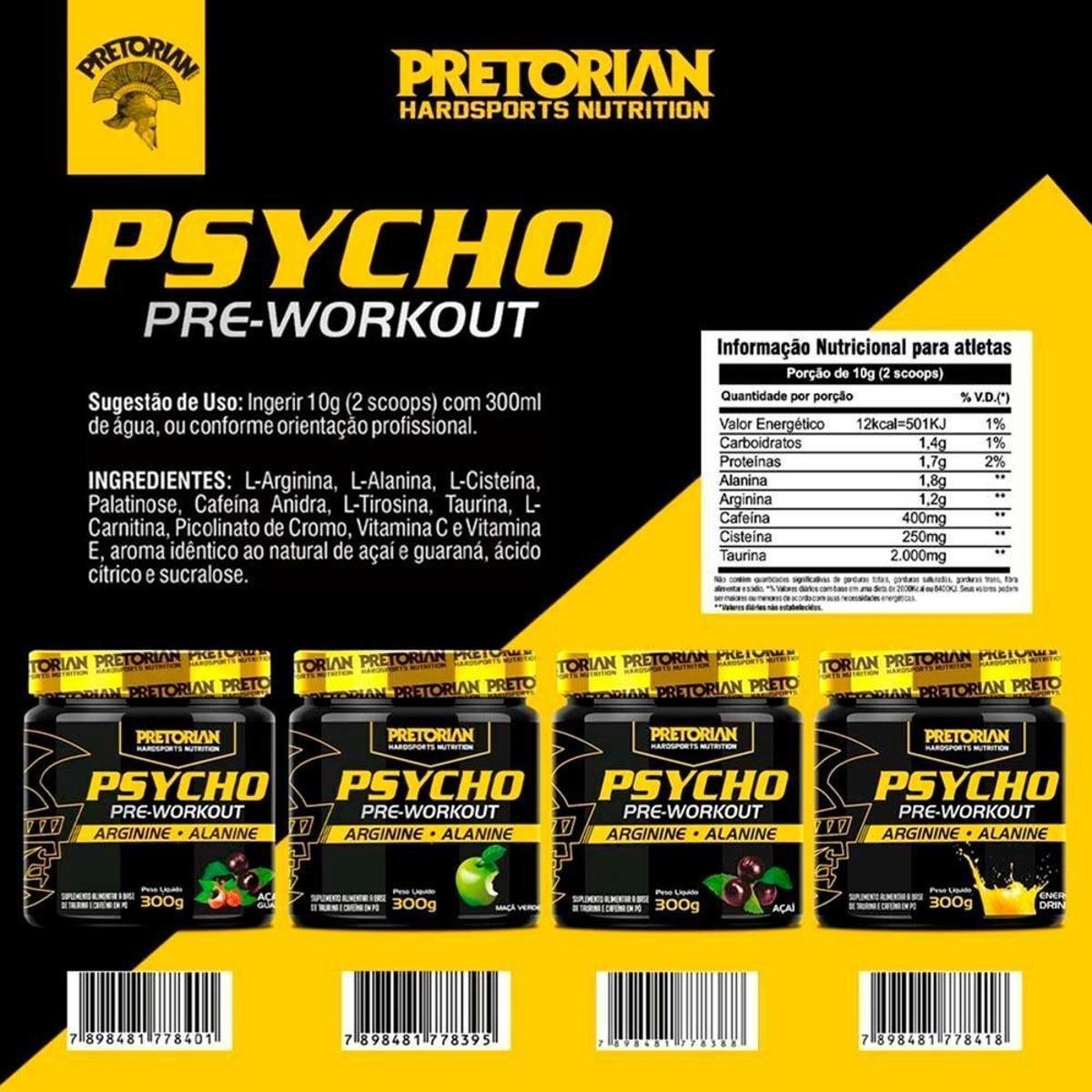 Pré Treino Psycho Pré Workout 300g Pretorian Netshoes