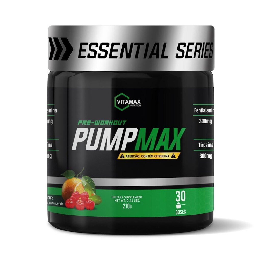 Pré Treino Pump Max 210g Vitamax Nutrition