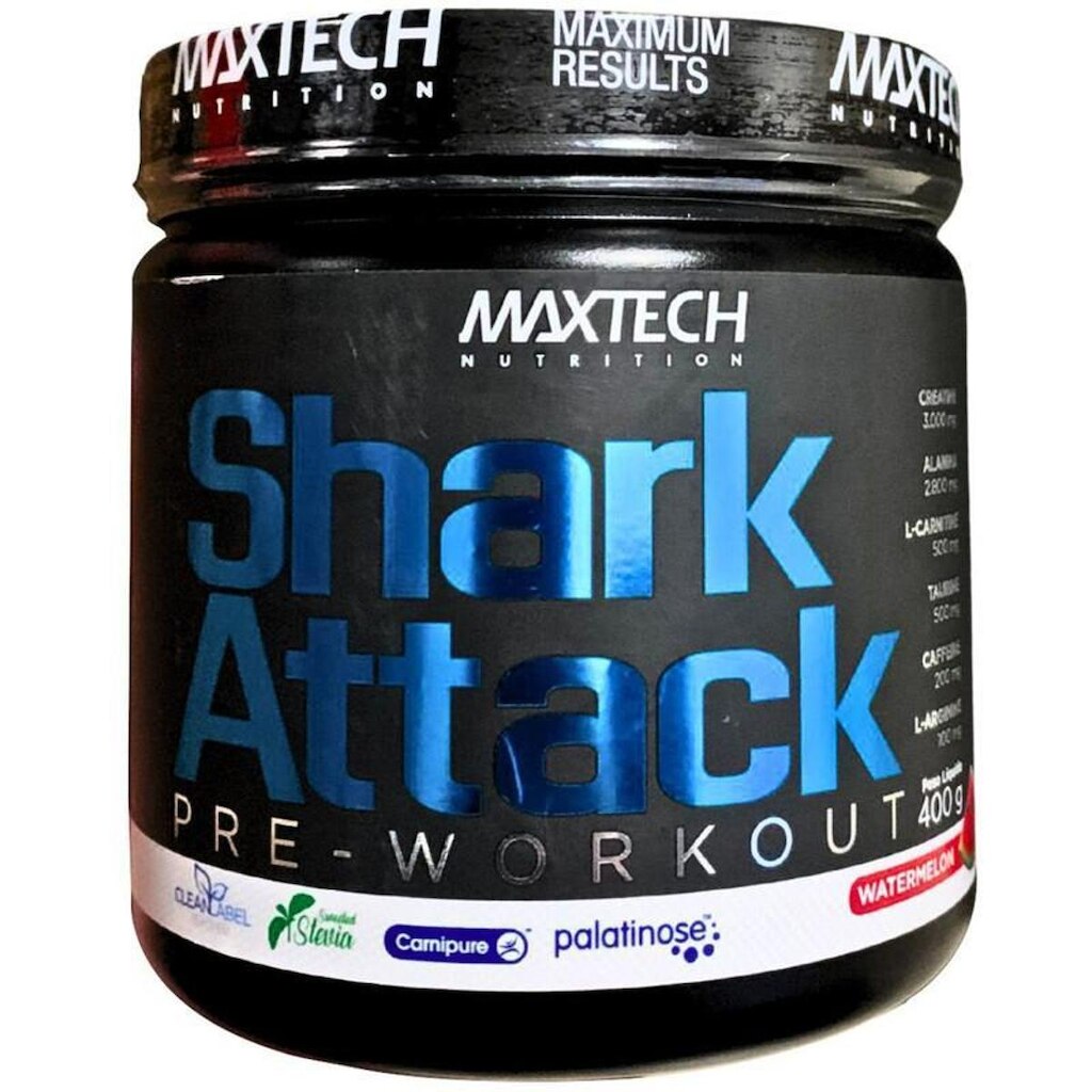 Pré-Treino Shark Attack Creatina Pre Workout 400g Suplemento