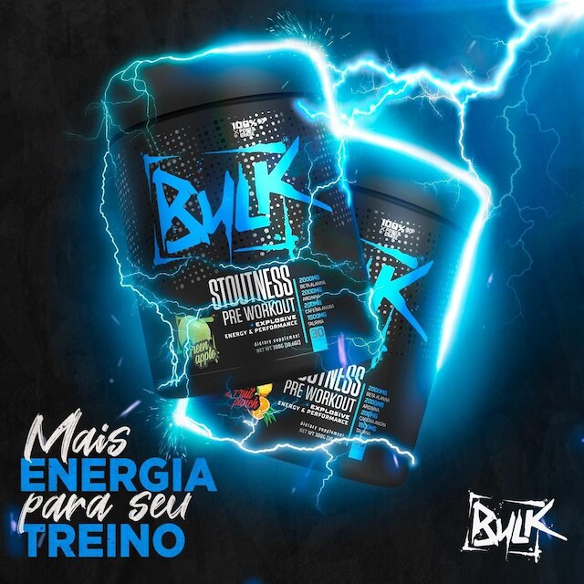Pré Treino Stoutness Pre Workout 300g Bulk Nutrition