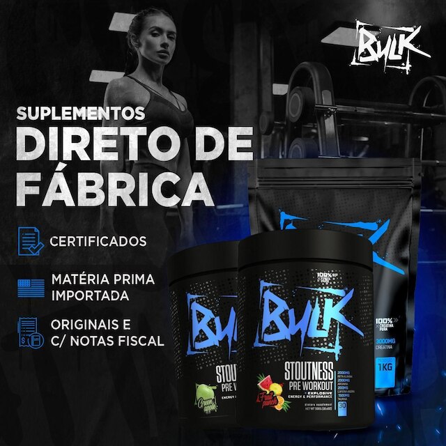 Pré Treino Stoutness Pre Workout 300g Bulk Nutrition