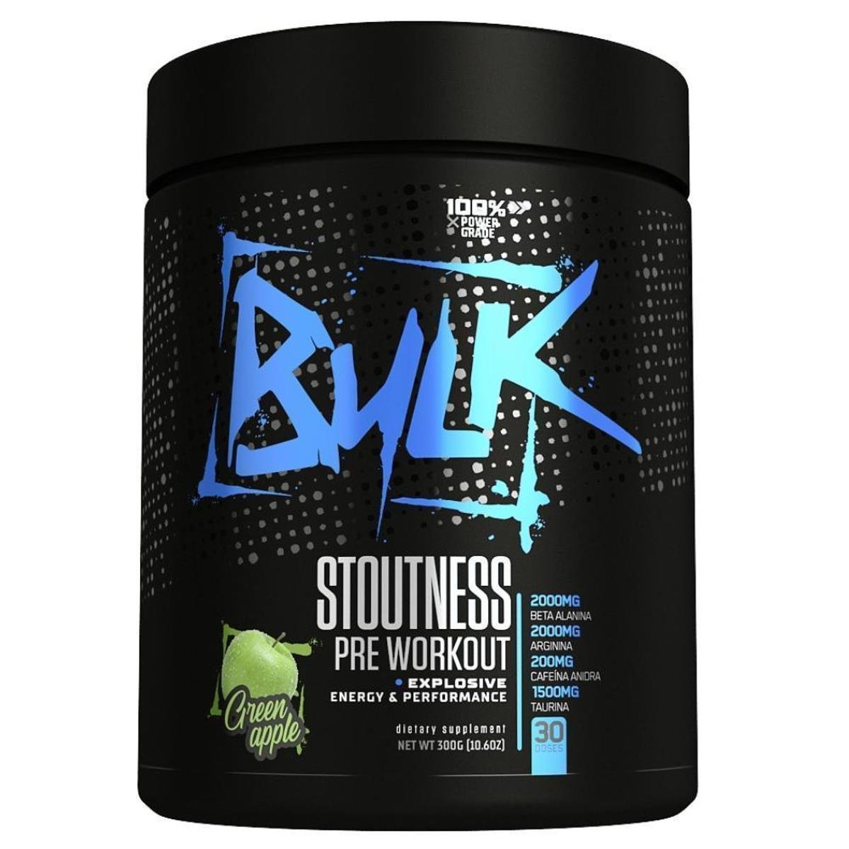 Pré Treino Stoutness Pre Workout 300g Bulk Nutrition Menor preço em Pré Treino Stoutness Pre Workout 300g Bulk Nutrition