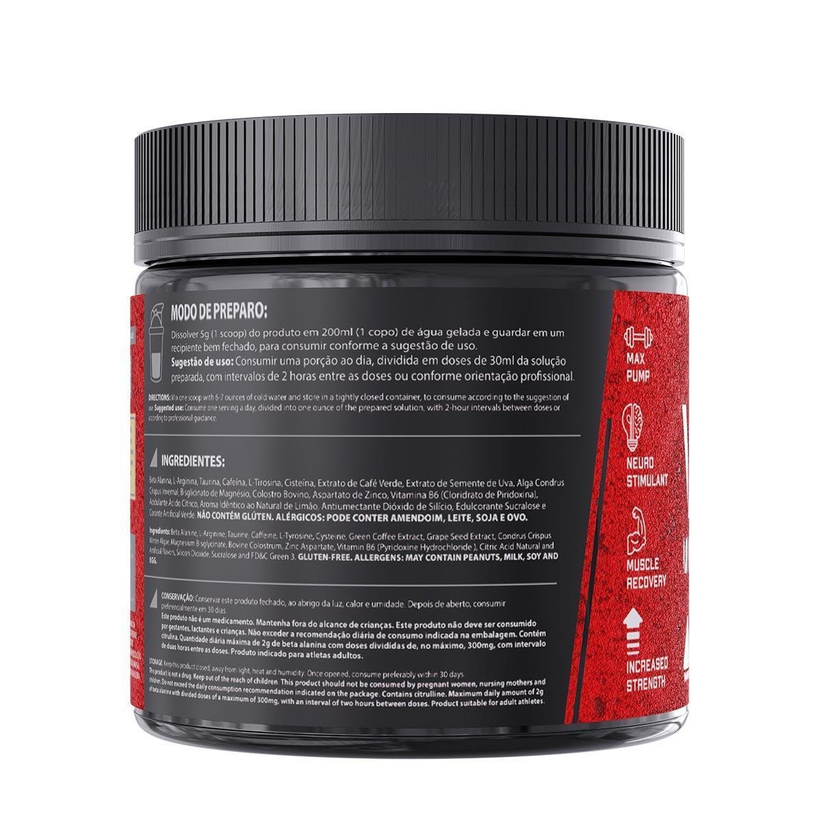Pré Treino Venom Underground Pre Workout 300g Limao Dark Lab Limão