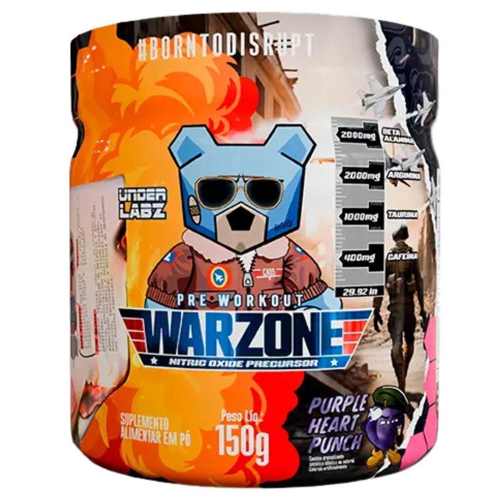 Pré-Treino Warzone Under Labz 150g Pump Matrix Suplemento