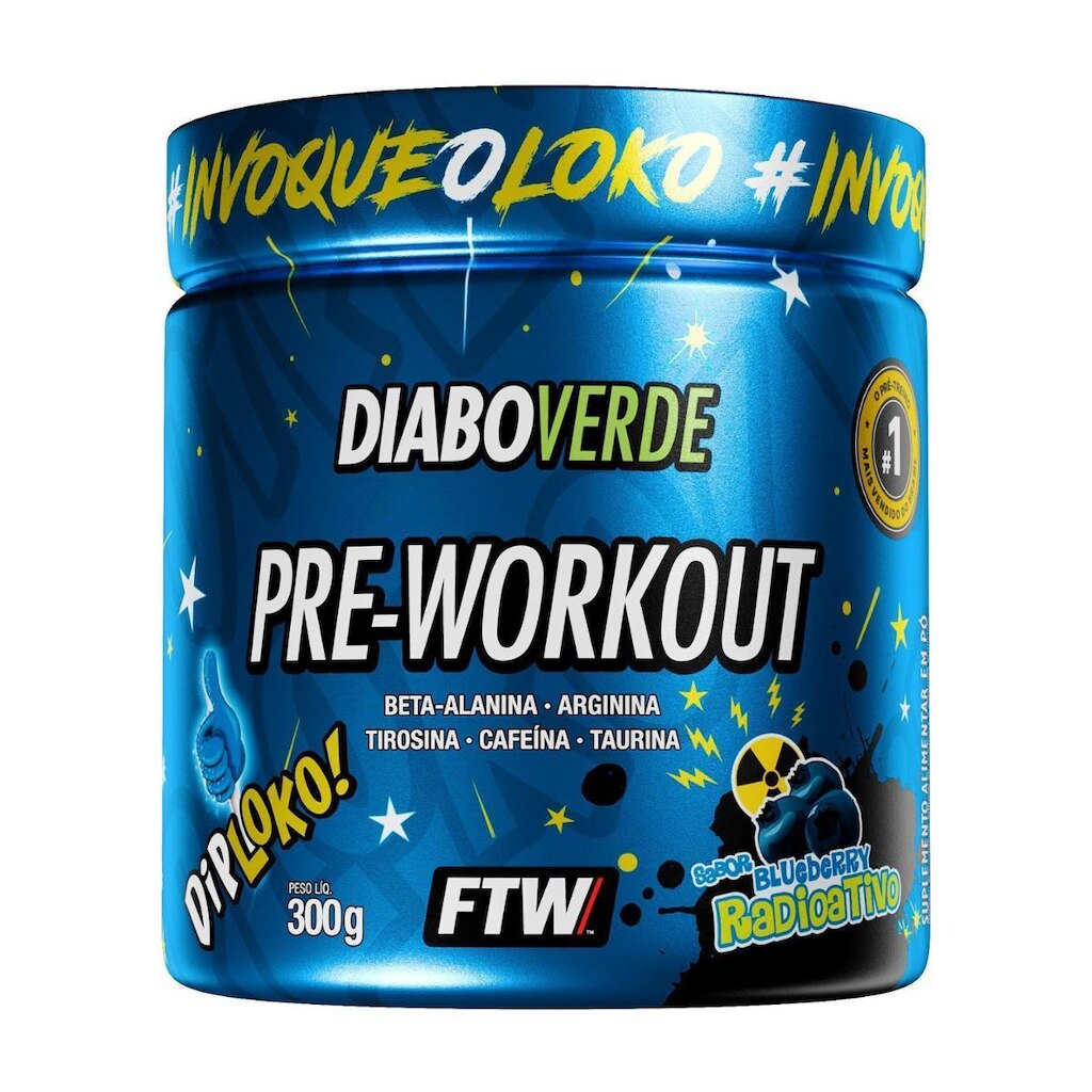 Pré Workout Dip Loko 300g Diabo Verde FTW