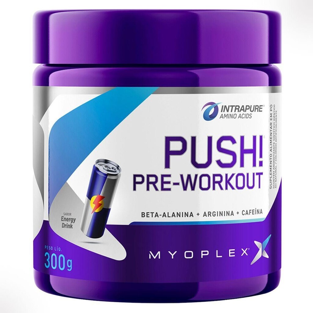 Pre Workout Push Cafeina Beta Alanina Arginina 300g Myoplex Sabor:Energy Drink
