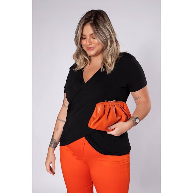 Preview Blusa Manga Curta Transpassada