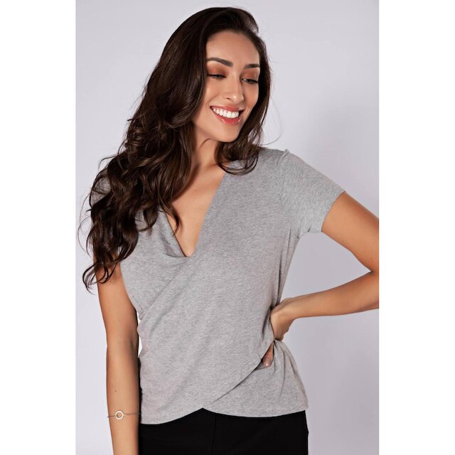 Preview Blusa Manga Curta Transpassada
