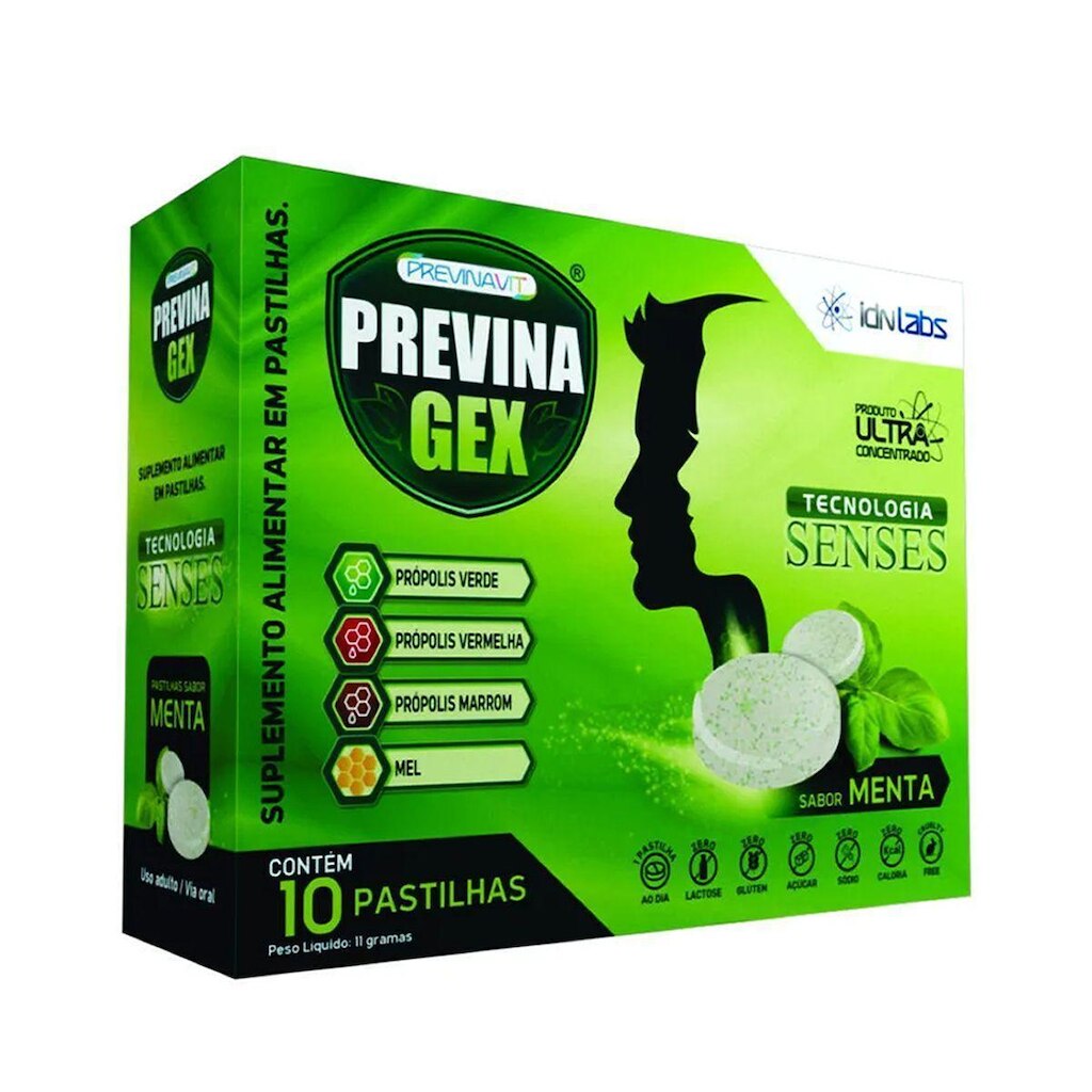 Previna Gex - 10 Pastilhas Menta - IDN Labs