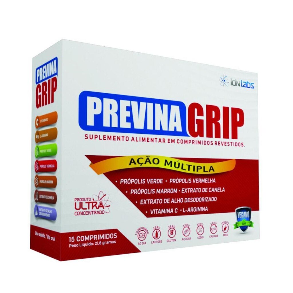 Previna Grip Ação Múltipla Ultra Concentrado Idn Labs -  Caixa Com 15 Comprimidos