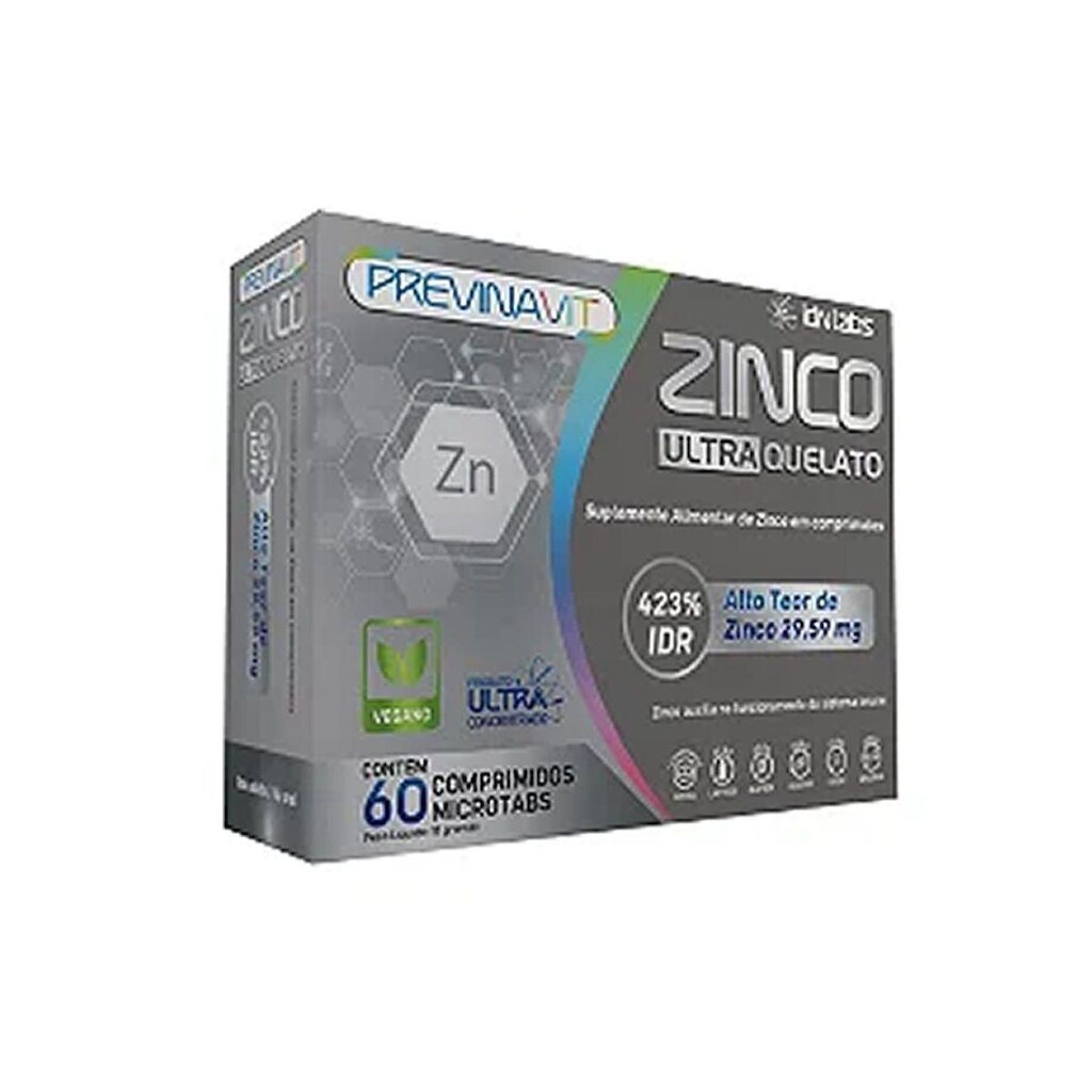 Previnavit C Zinco Quelato Ultra Concentrado - 60 Comprimidos Microtabs - IDN Labs