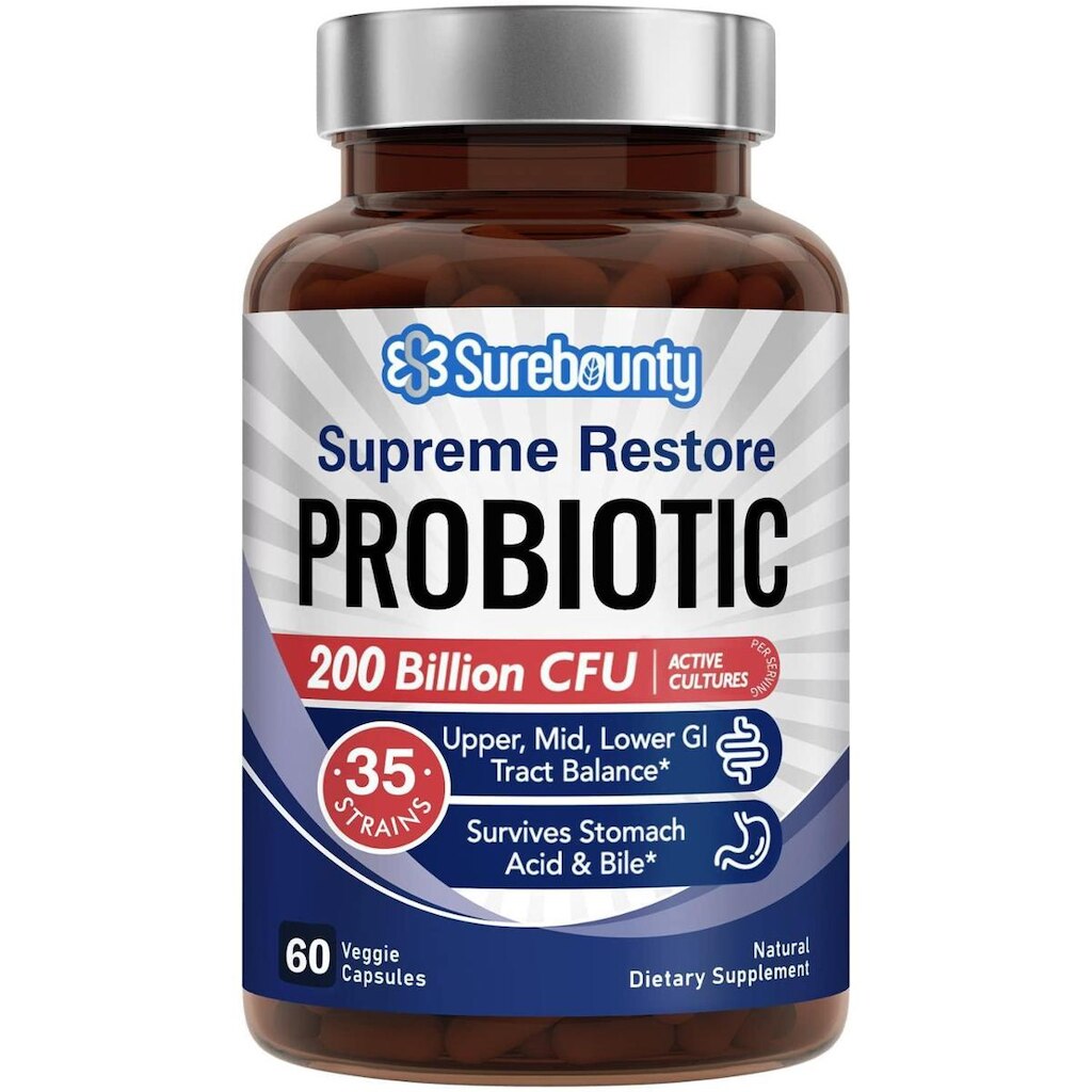 Probiótico Supreme Restore Surebounty 200 bilhões de CFU