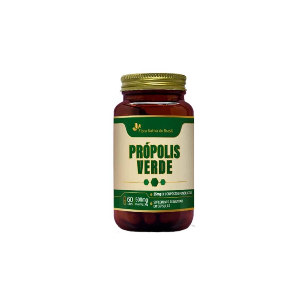 Própolis Verde Extrato Seco 500mg 60 cps Flora Nativa