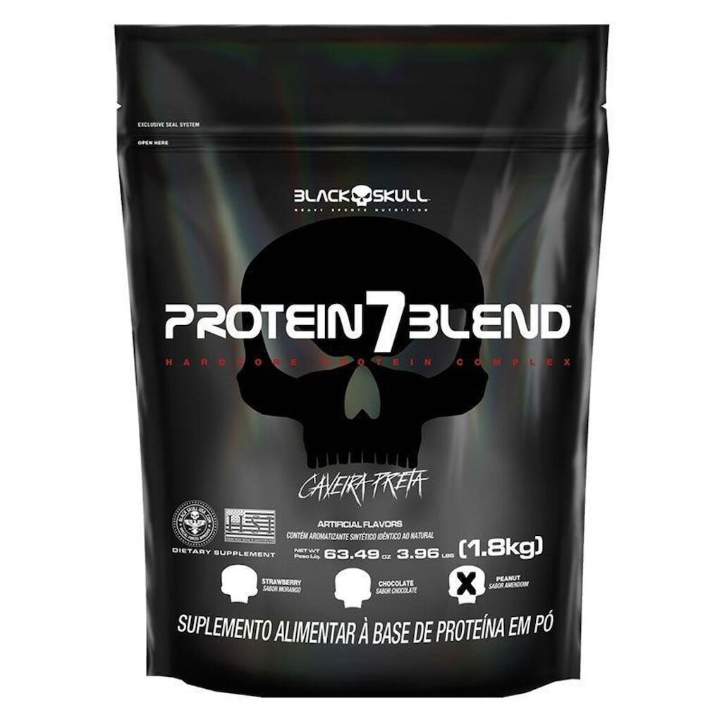 PROTEIN 7 BLEND REFIL 1,8KG - BLACK SKULL (AMENDOIM)