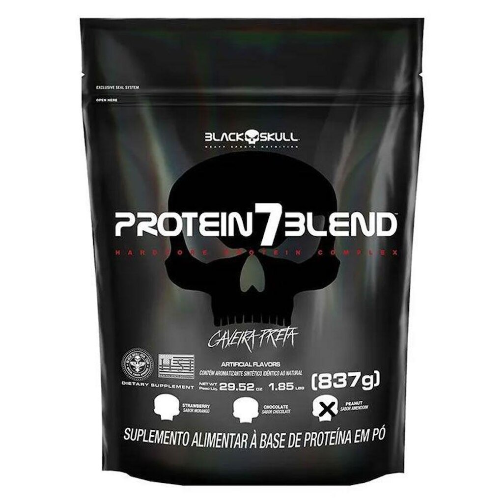 PROTEIN 7 BLEND REFIL 837G - BLACK SKULL (AMENDOIM)