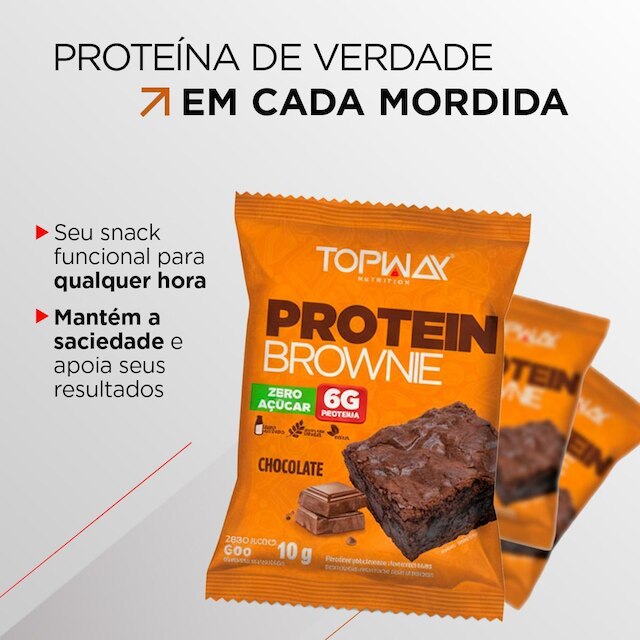 Protein Brownie Sabor Chocolate Kit C/ 30 Unid. De 40g