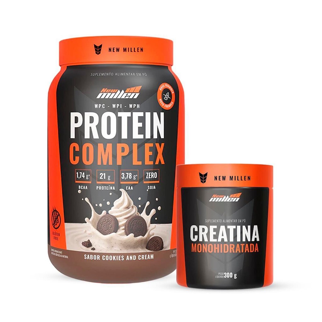 Protein Complex 3W e Creatina 300g New Millen