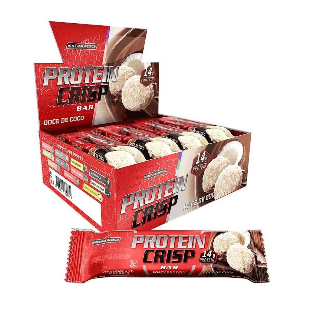 Protein Crisp Bar Doce de Coco - Integralmédica 12 un.