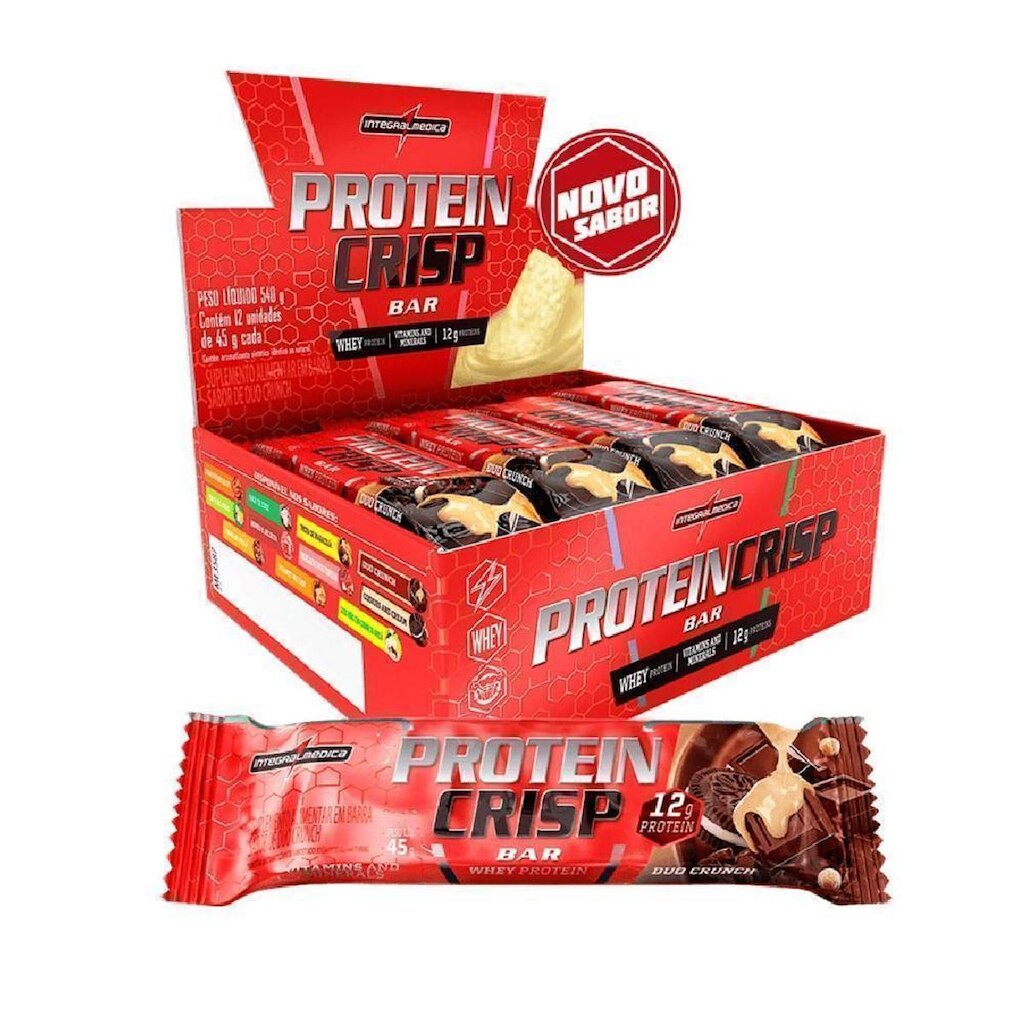 Protein Crisp Bar Duo Crunch - Integralmédica 12 un.