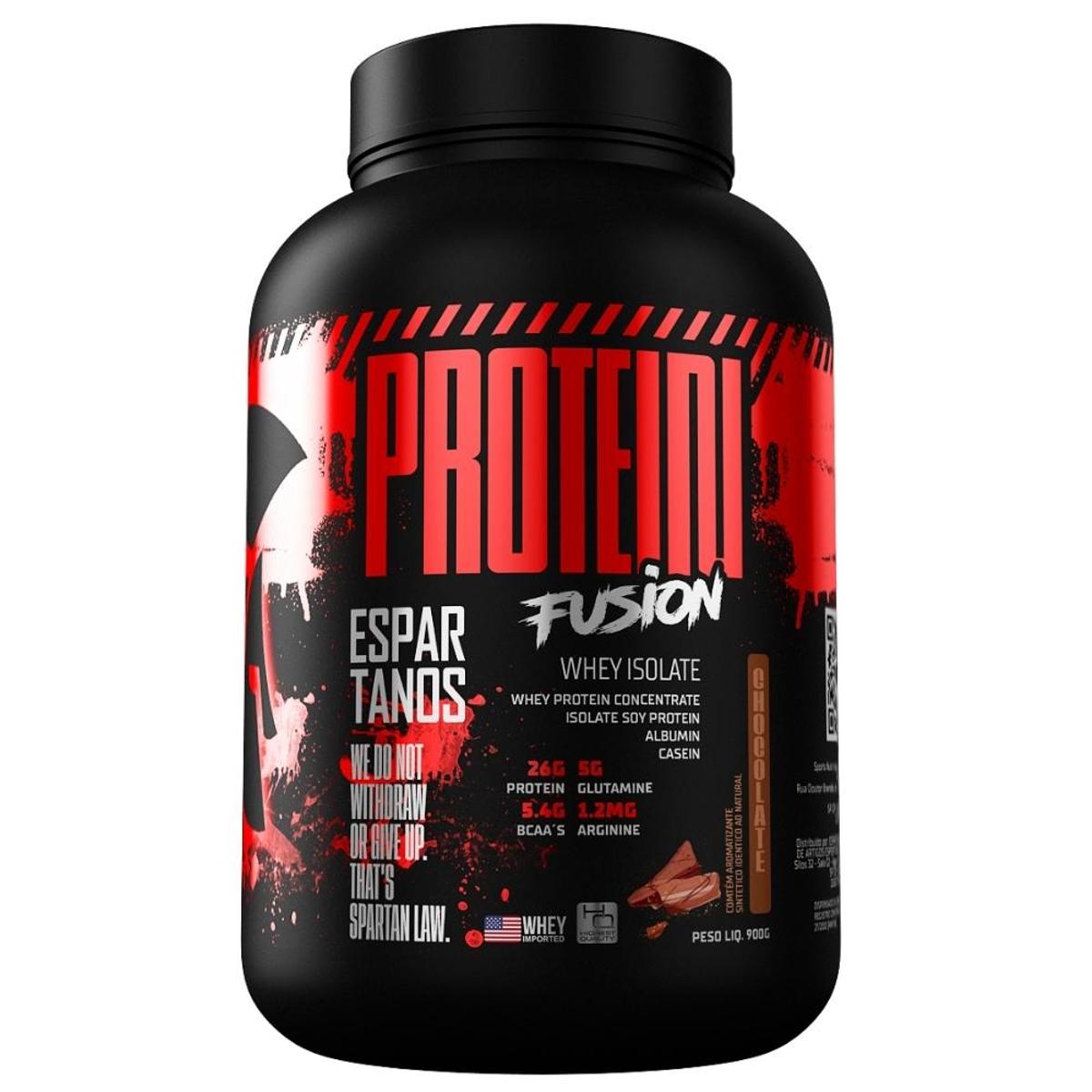 Protein Fusion Whey Isolate Espartanos - 900g Menor preço em Protein Fusion Whey Isolate Espartanos - 900g