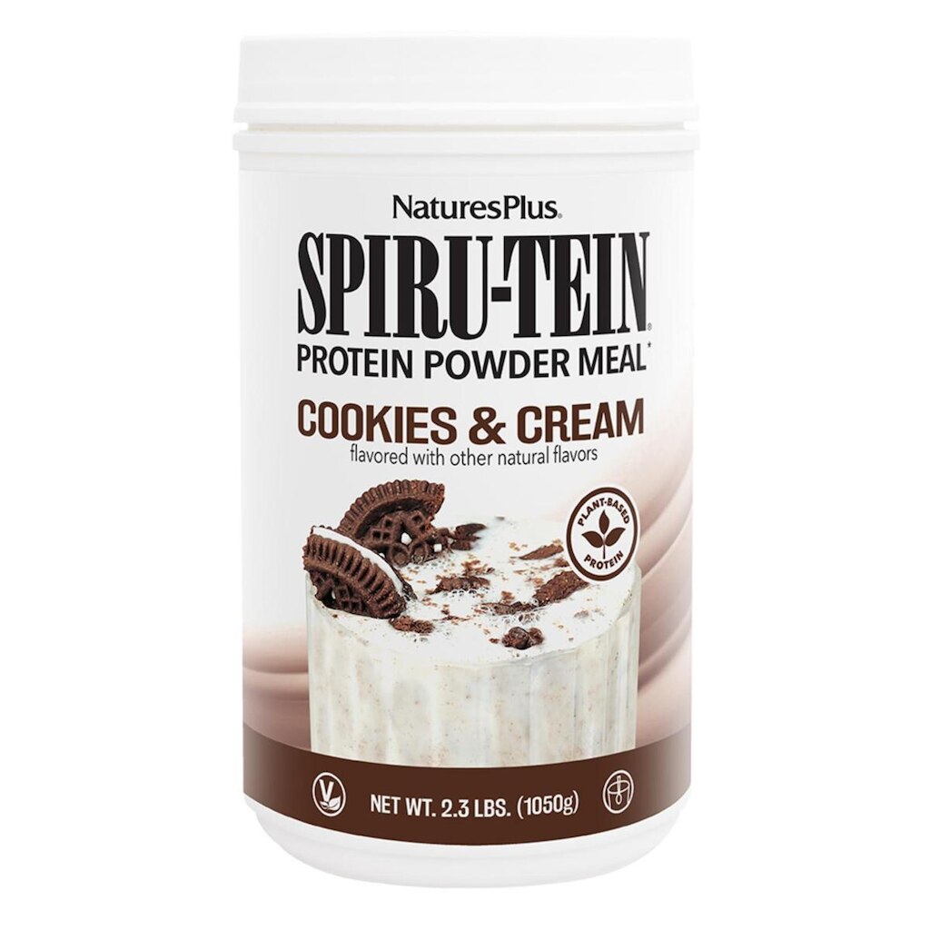 Protein Shake NaturesPlus SPIRU-TEIN Biscoitos e Creme 1,04 kg